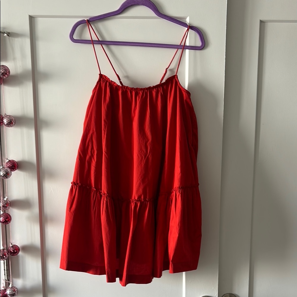 Abercrombie ruffle trapeze mini dress